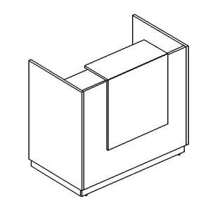 Стойка ресепшен прямая (полка высокая) 