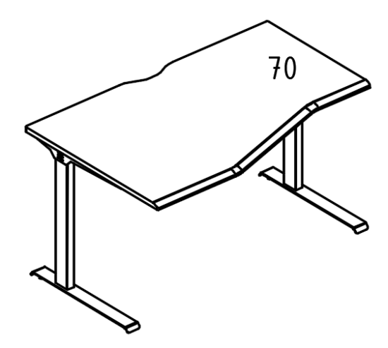 Стол эргономичный Техно на металлокаркасе МL (1 скос) левый  мокко премиум / антрацит